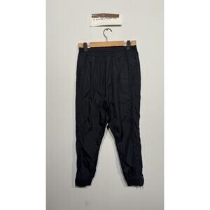 Filling Pieces Black Ruched Nylon Track Pants - Size L